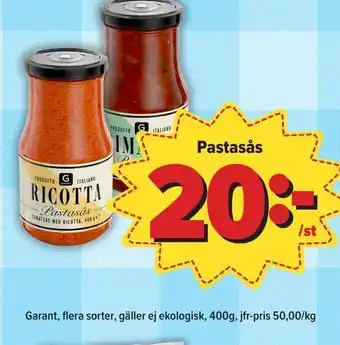 Östenssons Pastasås Garant erbjuda