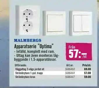 Hornbach Malmbergs Vägguttag erbjuda