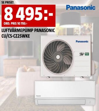 Bauhaus LUFTVÄRMEPUMP PANASONIC CU/CS-CZ25WKE erbjuda