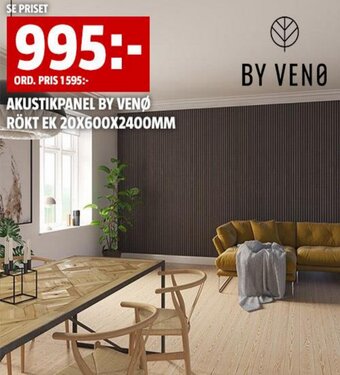 Bauhaus AKUSTIKPANEL BY VENO RÖKT EK 20X600X2400MM erbjuda