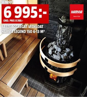Bauhaus BASTUAGGREGAT VEDELDAT HARVIA LEGEND 150 6-13 M³ erbjuda