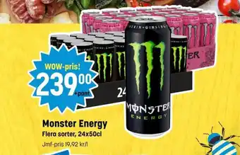 Eurocash Monster Energy Flera sorter erbjuda