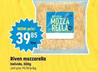 Riven mozzarella Delivida, 500g