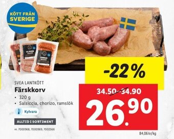 Lidl SVEA LANTKÖTT Färskkorv erbjuda