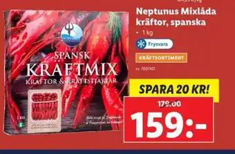Lidl Neptunus Mixlåda kräftor, spanska erbjuda
