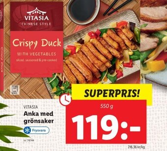 Lidl VITASIA Anka med grönsaker erbjuda