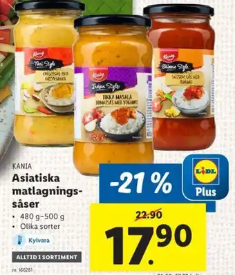 Lidl KANIA Asiatiska matlagnings-såser erbjuda