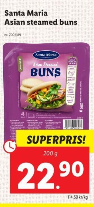 Lidl Santa Maria Asian steamed buns erbjuda