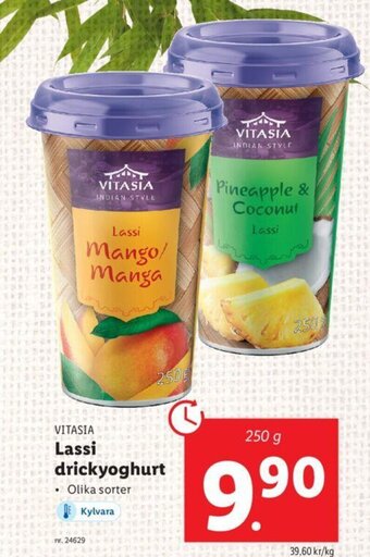 Lidl VITASIA Lassi drickyoghurt erbjuda