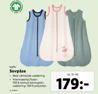 Lidl lupilu Sovpåse erbjuda