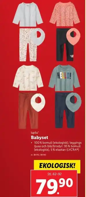 Lidl lupilu Babyset erbjuda