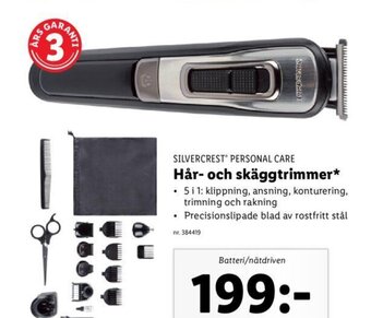 Lidl SILVERCREST PERSONAL CARE Hår- och skäggtrimmer* erbjuda