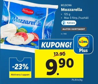 Lidl Milbona Mozzarella erbjuda