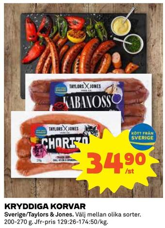 Coop Konsum Kryddiga korvar erbjuda