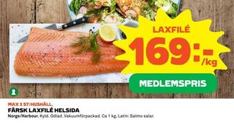 Coop Daglivs Färsk laxfilé helsida erbjuda