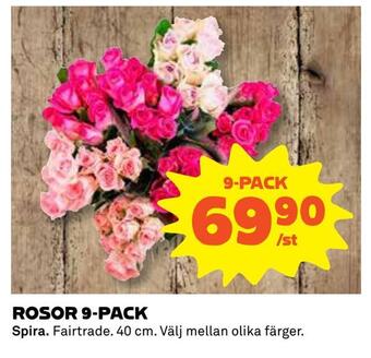 Coop Konsum Rosor 9-pack erbjuda