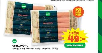 Coop Daglivs Grillkorv erbjuda