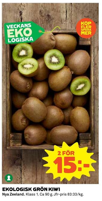 Coop Konsum Ekologisk grön kiwi erbjuda