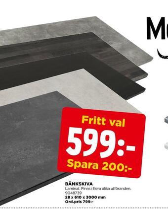 Jem&Fix Bänkskiva erbjuda