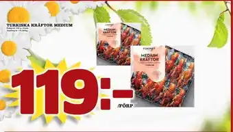 Turkiska kräftor medium