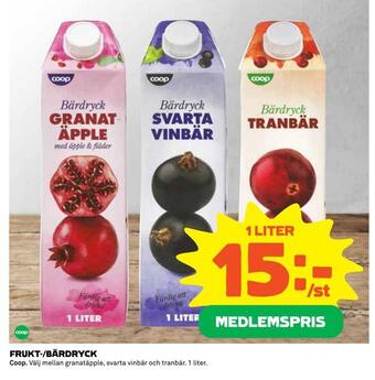 Coop Daglivs Frukt-/bärdryck erbjuda