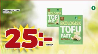 Bonum Matmarknad Ekologisk tofu erbjuda