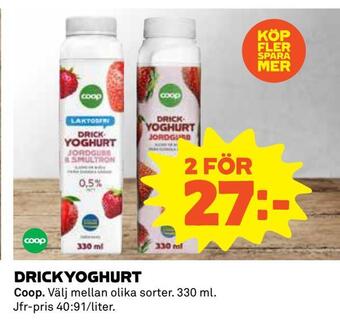 Coop Daglivs Drickyoghurt erbjuda