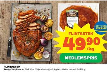 Coop Daglivs Flintastek erbjuda