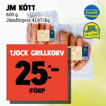 MatArket Tjock grillkorv erbjuda