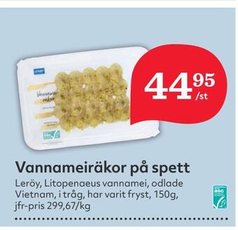 Hemköp Vannameiräkor på spett erbjuda