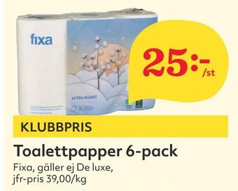 Hemköp Toalettpapper 6-pack erbjuda