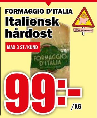 Matdax Italiensk hårdost erbjuda