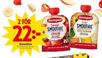 Matöppet Smoothie erbjuda