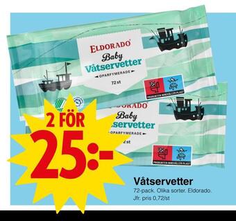 Matöppet Våtservetter erbjuda