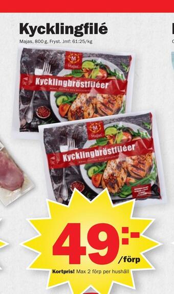 Pekås Kycklingfilé erbjuda