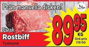 Supergrossen Rostbiff erbjuda