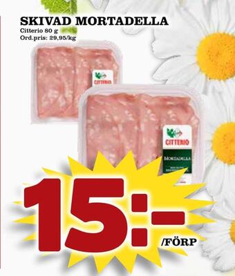 Supergrossen Skivad mortadella erbjuda