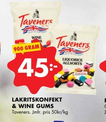 ÖoB Lakritskonfekt & wine gums erbjuda