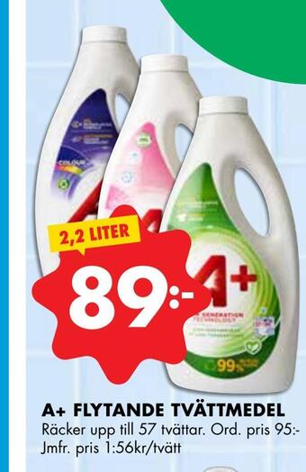 ÖoB A+ flytande tvättmedel erbjuda