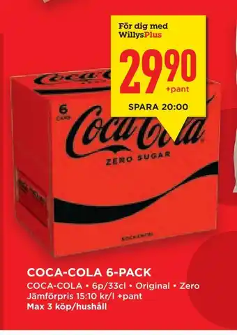 Willys Hemma Coca-cola 6-pack erbjuda