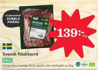 Hemköp Svensk fläskkarré erbjuda