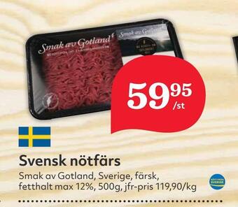 Hemköp Svensk nötfärs erbjuda