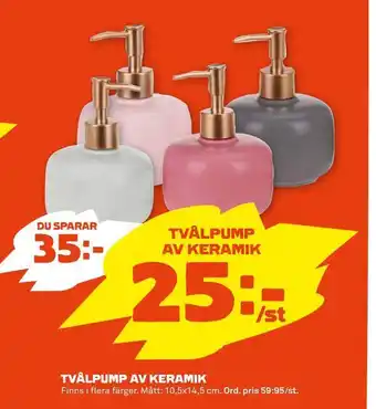 Stora Coop Tvålpump av keramik erbjuda