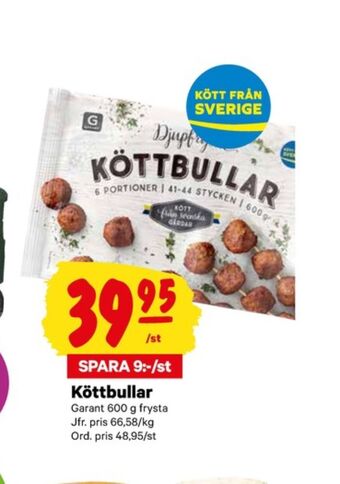 City Gross Garant köttbullar erbjuda