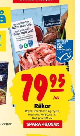 City Gross Royal greenland räkor med skal erbjuda