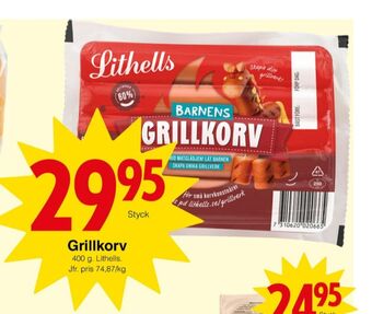 Matöppet Barnens grillkorv erbjuda