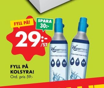 ÖoB Wassermaxx kolsyrepatron erbjuda