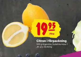 City Gross Dalsjöfors citroner erbjuda