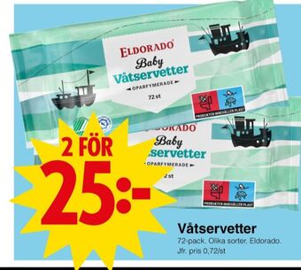 Matöppet Eldorado tvättservetter erbjuda