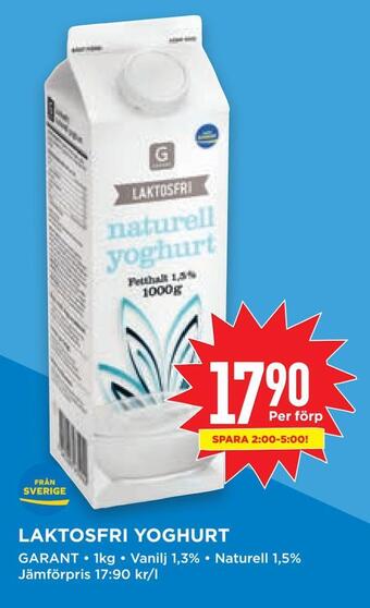 Willys Laktosfri yoghurt erbjuda